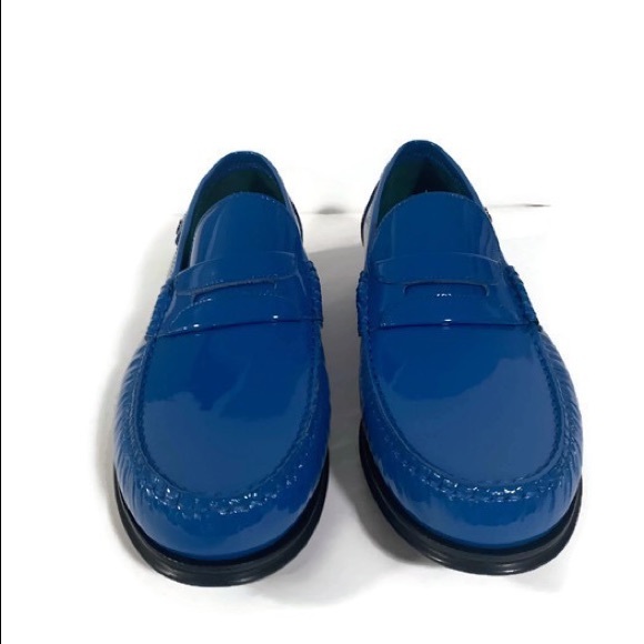 Dolce & Gabbana Patent Leather Blue Moccasins - Picture 3 of 7